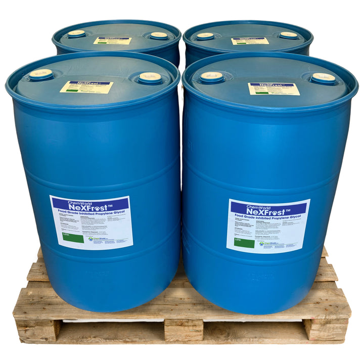 Chemworld NexFrost Food-Grade Heat Transfer Fluid –  4 × 55 Gallon Drums